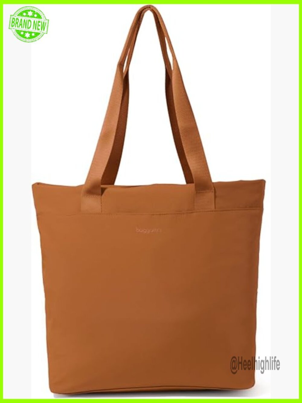 Lightweight Nylon Tote Bag With Luggage Sleeve, 12x16 Travel Carry On